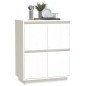 vidaXL Sideboard Weiß 60x34x75 cm Massivholz Kiefer vidaXL Sideboard Weiß 60x34x75 cm Massivholz Kiefer