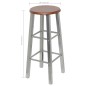 vidaXL Barhocker 4 Stk. Silbern und Braun MDF vidaXL Barhocker 4 Stk. Silbern und Braun MDF
