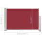 vidaXL Ausziehbare Seitenmarkise 60×300 cm Rot vidaXL Ausziehbare Seitenmarkise 60×300 cm Rot