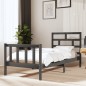 vidaXL Massivholzbett Grau Kiefer 90x200 cm vidaXL Massivholzbett Grau Kiefer 90x200 cm