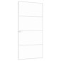 vidaXL Innentür Weiß 93x201,5 cm Hartglas & Aluminium Schlank vidaXL Innentür Weiß 93x201,5 cm Hartglas & Aluminium Schlank