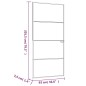 vidaXL Innentür Weiß 93x201,5 cm Hartglas & Aluminium Schlank vidaXL Innentür Weiß 93x201,5 cm Hartglas & Aluminium Schlank