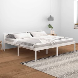 vidaXL Seniorenbett Weiß 200x200 cm Massivholz Kiefer