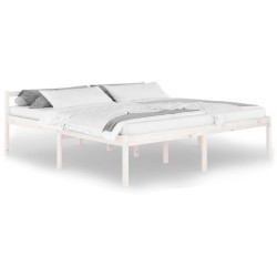 vidaXL Seniorenbett Weiß 200x200 cm Massivholz Kiefer