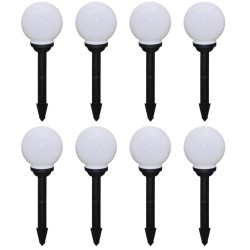 Wegeleuchten 8 Stk. LED 15 cm mit Erdspieß