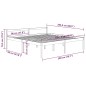 vidaXL Seniorenbett Weiß 200x200 cm Massivholz Kiefer vidaXL Seniorenbett Weiß 200x200 cm Massivholz Kiefer