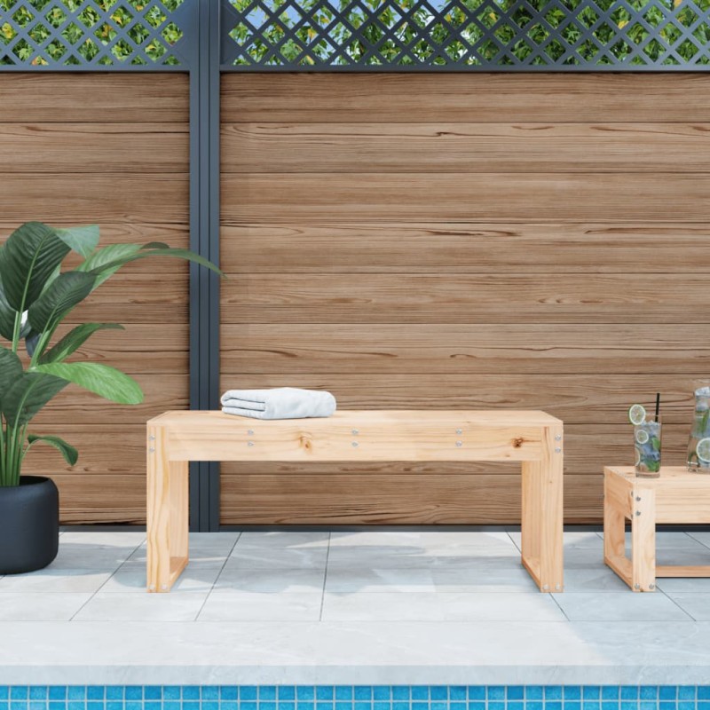 vidaXL Gartenbank 110x38x45 cm Massivholz Kiefer vidaXL Gartenbank 110x38x45 cm Massivholz Kiefer
