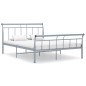 vidaXL Bettgestell Grau Metall 140x200 cm vidaXL Bettgestell Grau Metall 140x200 cm