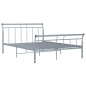 vidaXL Bettgestell Grau Metall 140x200 cm vidaXL Bettgestell Grau Metall 140x200 cm