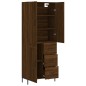 Highboard Braun Eichen-Optik 69,5x34x180 cm Holzwerkstoff Highboard Braun Eichen-Optik 69,5x34x180 cm Holzwerkstoff