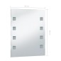 vidaXL Badezimmer-Wandspiegel mit LEDs 50x60 cm vidaXL Badezimmer-Wandspiegel mit LEDs 50x60 cm