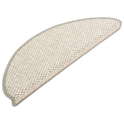 vidaXL Treppenmatten Selbstklebend Sisal-Optik 15 Stk. 65x21x4cm Beige