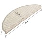 vidaXL Treppenmatten Selbstklebend Sisal-Optik 15 Stk. 65x21x4cm Beige vidaXL Treppenmatten Selbstklebend Sisal-Optik 15 Stk. 65x21x4cm Beige