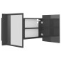 vidaXL LED-Bad-Spiegelschrank Hochglanz-Grau 90x12x45 cm Acryl vidaXL LED-Bad-Spiegelschrank Hochglanz-Grau 90x12x45 cm Acryl