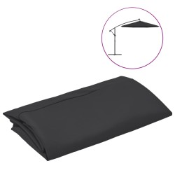 vidaXL Ersatzbezug für Ampelschirm Schwarz 350 cm