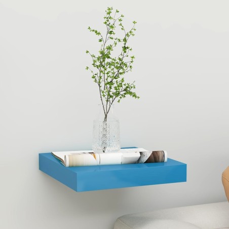 vidaXL Schwebendes Wandregal Blau 23x23,5x3,8 cm MDF