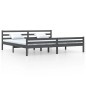 vidaXL Massivholzbett Grau 200x200 cm vidaXL Massivholzbett Grau 200x200 cm