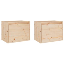 vidaXL Wandschränke 2 Stk. 45x30x35 cm Massivholz Kiefer