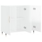 vidaXL Sideboard Hochglanz-Weiß 90x34x80 cm Holzwerkstoff vidaXL Sideboard Hochglanz-Weiß 90x34x80 cm Holzwerkstoff