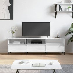 vidaXL TV-Schrank Hochglanz-Weiß 150x30x44,5 cm Holzwerkstoff