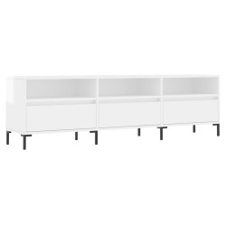 vidaXL TV-Schrank Hochglanz-Weiß 150x30x44,5 cm Holzwerkstoff