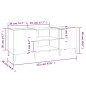 vidaXL Plattenschrank Räuchereiche 121x38x48 cm Holzwerkstoff vidaXL Plattenschrank Räuchereiche 121x38x48 cm Holzwerkstoff