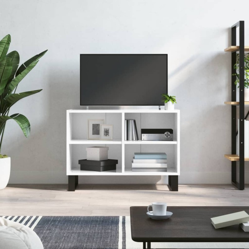 vidaXL TV-Schrank Hochglanz-Weiß 69,5x30x50 cm Holzwerkstoff vidaXL TV-Schrank Hochglanz-Weiß 69,5x30x50 cm Holzwerkstoff