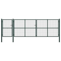 vidaXL Gartentor Stahl 500×150 cm Grün