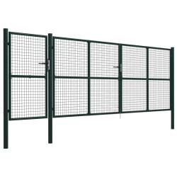 vidaXL Gartentor Stahl 500×150 cm Grün