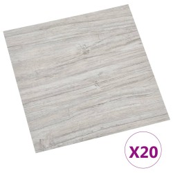 vidaXL PVC-Fliesen Selbstklebend 20 Stk. 1,86 m² Hellgrau