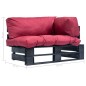 Outdoor-Sofa Paletten mit Kissen in Rot Kiefernholz Outdoor-Sofa Paletten mit Kissen in Rot Kiefernholz