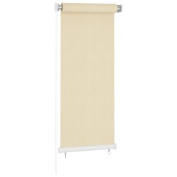 vidaXL Außenrollo Creme 60x140 cm HDPE