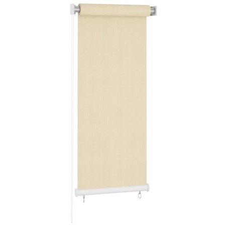 vidaXL Außenrollo Creme 60x140 cm HDPE