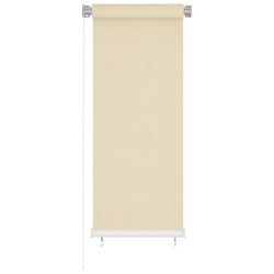 vidaXL Außenrollo Creme 60x140 cm HDPE