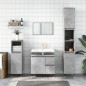 vidaXL Badschrank Betongrau 30x30x190 cm Holzwerkstoff vidaXL Badschrank Betongrau 30x30x190 cm Holzwerkstoff