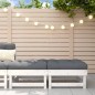 vidaXL Gartenhocker mit Kissen 2 Stk. Weiß Massivholz Kiefer vidaXL Gartenhocker mit Kissen 2 Stk. Weiß Massivholz Kiefer