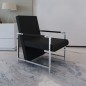 vidaXL Sessel mit Verchromten Beinen Schwarz Kunstleder vidaXL Sessel mit Verchromten Beinen Schwarz Kunstleder
