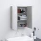vidaXL Bad-Spiegelschrank 60x15x75 cm MDF Betongrau vidaXL Bad-Spiegelschrank 60x15x75 cm MDF Betongrau