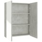 vidaXL Bad-Spiegelschrank 60x15x75 cm MDF Betongrau vidaXL Bad-Spiegelschrank 60x15x75 cm MDF Betongrau