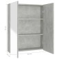 vidaXL Bad-Spiegelschrank 60x15x75 cm MDF Betongrau vidaXL Bad-Spiegelschrank 60x15x75 cm MDF Betongrau