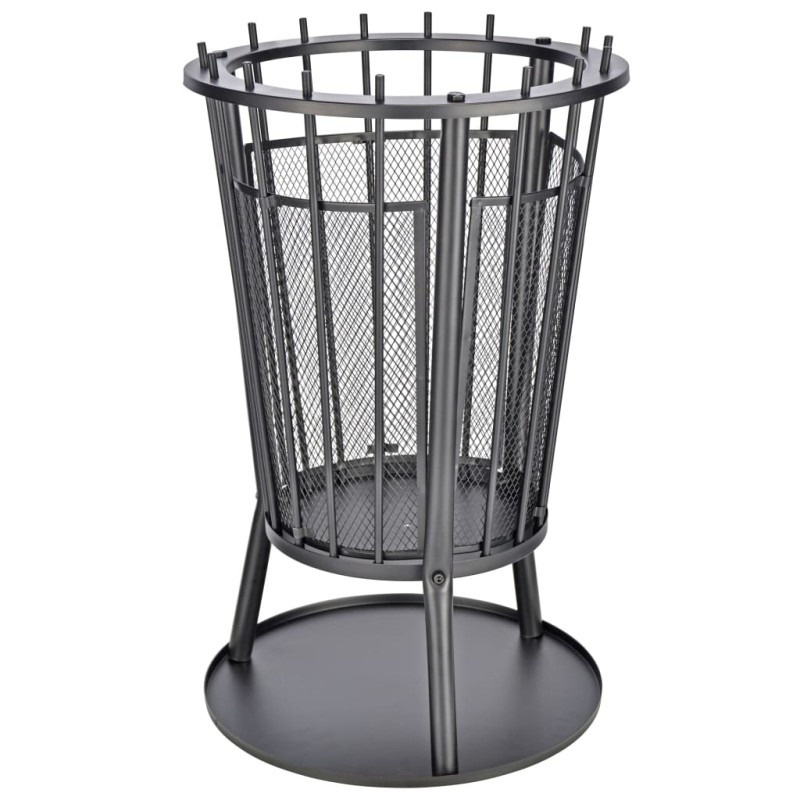 HI Feuerkorb mit Funkenschutz Schwarz 40 x 61 cm HI Feuerkorb mit Funkenschutz Schwarz 40 x 61 cm