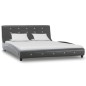 Bett mit Memory-Schaum-Matratze Grau Kunstleder 140x200cm Bett mit Memory-Schaum-Matratze Grau Kunstleder 140x200cm