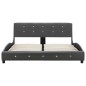 Bett mit Memory-Schaum-Matratze Grau Kunstleder 140x200cm Bett mit Memory-Schaum-Matratze Grau Kunstleder 140x200cm