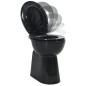 vidaXL Hohe Spülrandlose Toilette Soft-Close 7cm Höher Keramik Schwarz vidaXL Hohe Spülrandlose Toilette Soft-Close 7cm Höher Keramik Schwarz