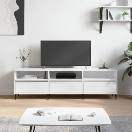 vidaXL TV-Schrank Hochglanz-Weiß 150x30x44,5 cm Holzwerkstoff