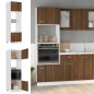 vidaXL Mikrowellenumbauschrank Braun Eichen-Optik 60x57x207 cm vidaXL Mikrowellenumbauschrank Braun Eichen-Optik 60x57x207 cm