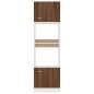 vidaXL Mikrowellenumbauschrank Braun Eichen-Optik 60x57x207 cm vidaXL Mikrowellenumbauschrank Braun Eichen-Optik 60x57x207 cm