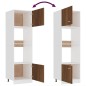 vidaXL Mikrowellenumbauschrank Braun Eichen-Optik 60x57x207 cm vidaXL Mikrowellenumbauschrank Braun Eichen-Optik 60x57x207 cm