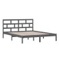 vidaXL Massivholzbett Grau Kiefer 160x200 cm vidaXL Massivholzbett Grau Kiefer 160x200 cm
