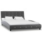 Bett mit Matratze Grau Kunstleder 120 × 200 cm Bett mit Matratze Grau Kunstleder 120 × 200 cm